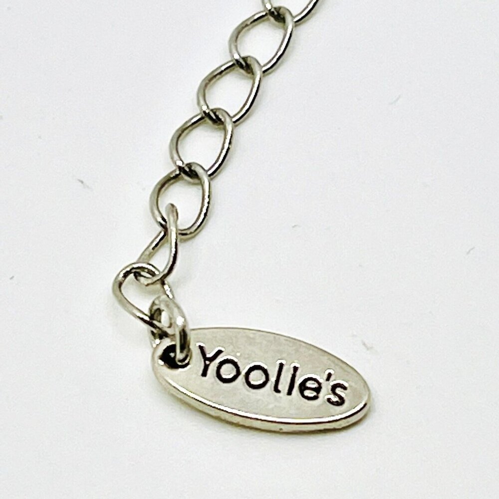 Boho Yoolie Necklace Mothers Day Gift Turquoise Color Crystal Blue Pattern Chain - Picture 7 of 11